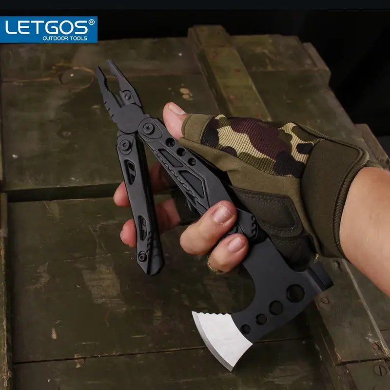LETGOS Multitool camping axe 16-in-1 portable Gear survival tool - Suncollections