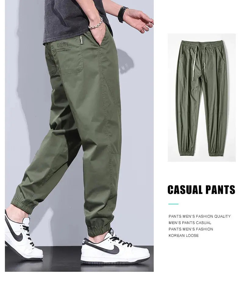 Spring Summer New Style Elastic Waist Casual Pants for Men Suncollections
