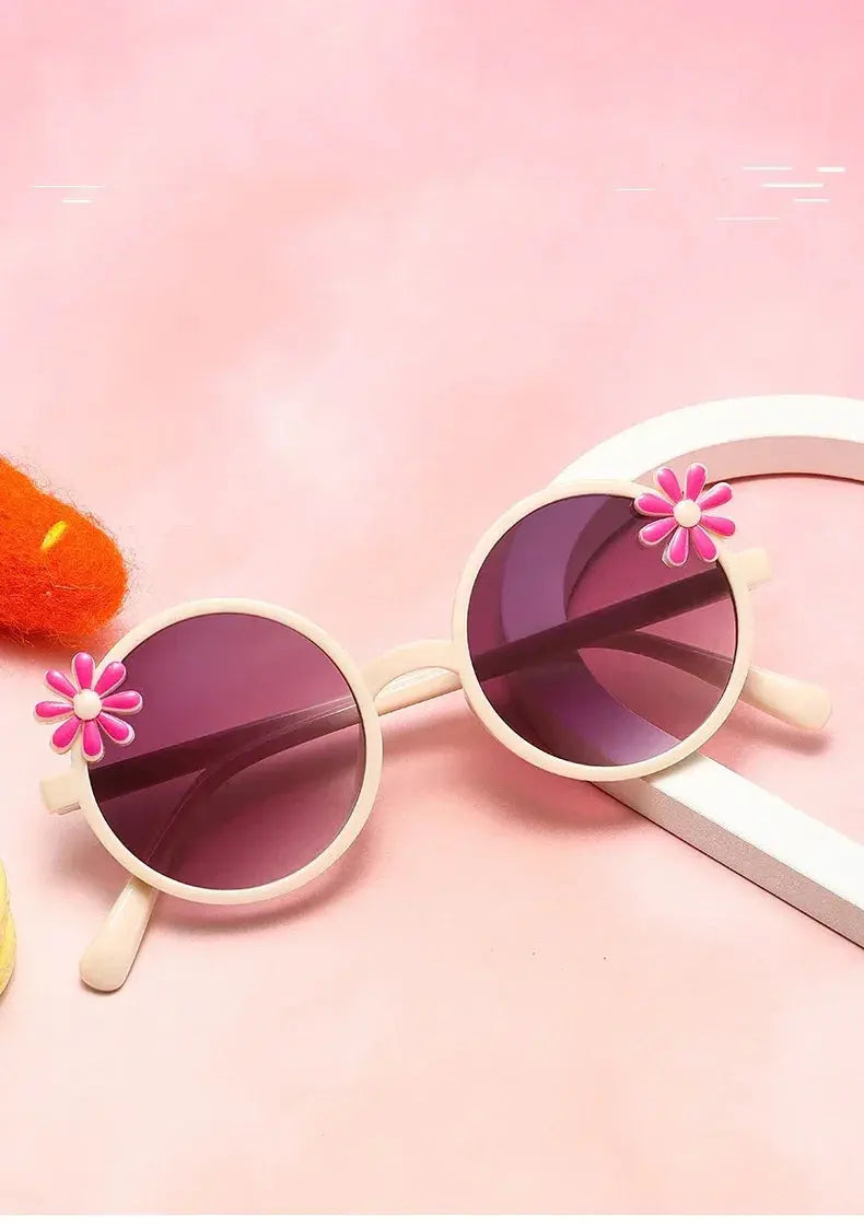 New Children's Glasses Floret Anti-ultraviolet Fashion Children's Sunglasses Outdoor Shading Travel Children's Mirror Eyewear - Suncollections