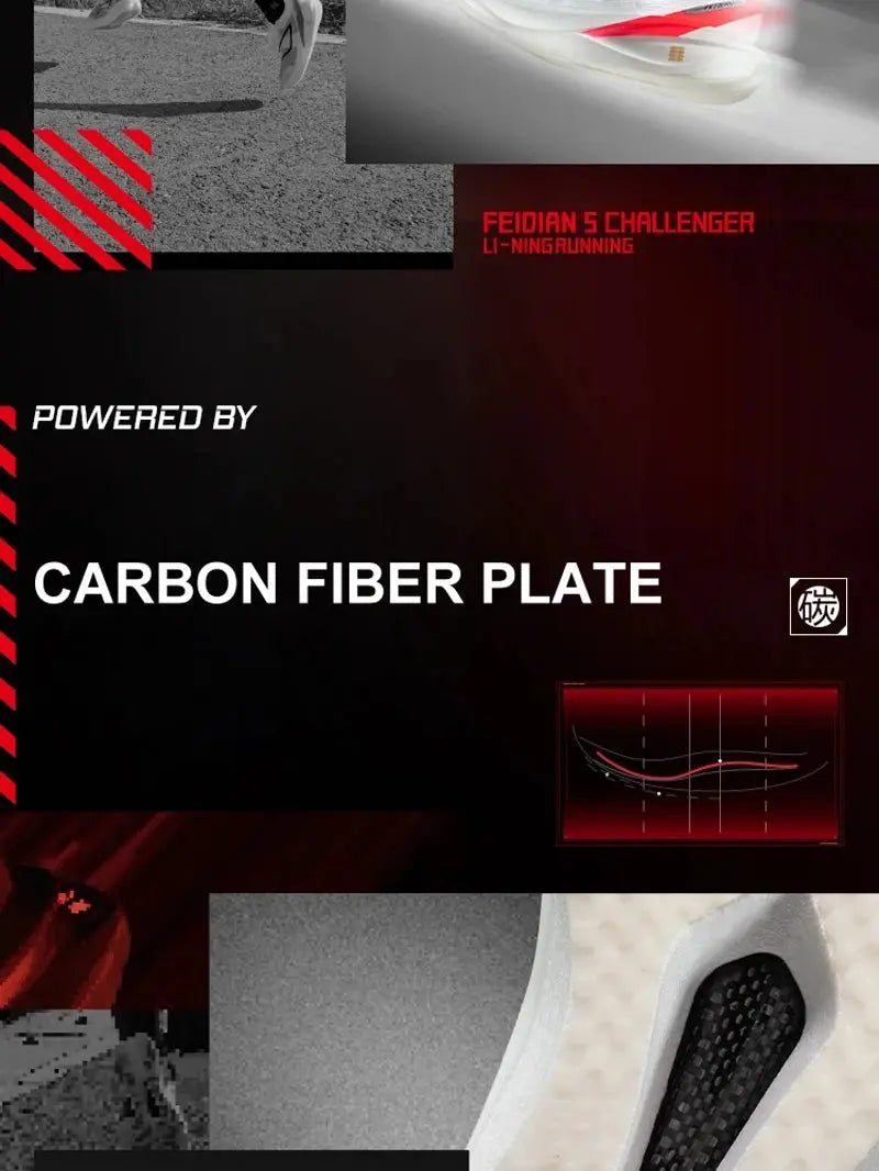 Li-Ning Women FEIDIAN 5 CHALLENGER Racing Running Shoes CARBON-FIBER PLATE BOOM Cushion Sport Shoes Breathable Sneakers ARMV002 Suncollections