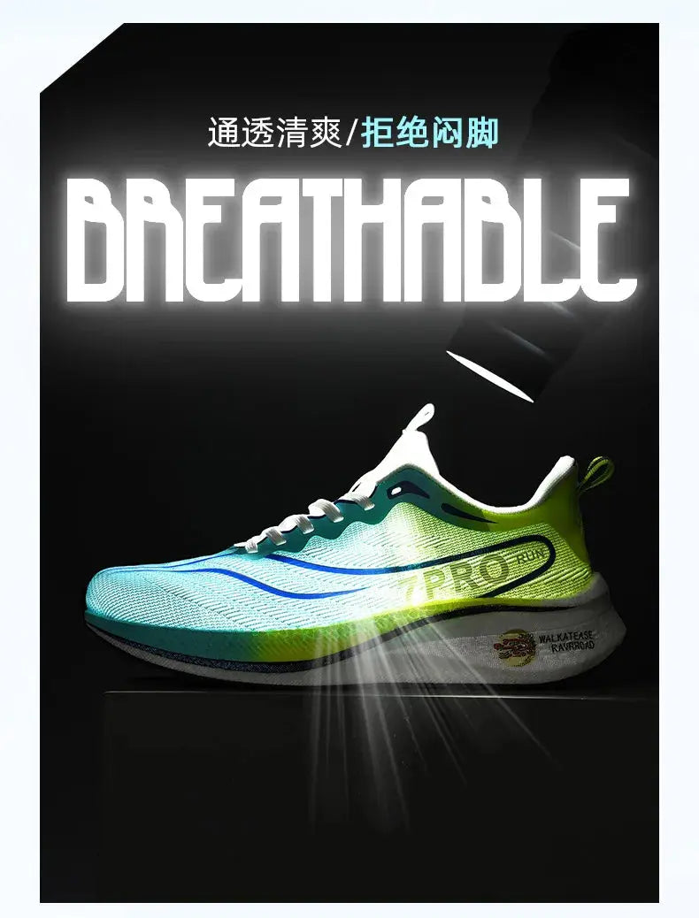 NEW Marathon Carbon plate Men Sports Running Shoes Breathable Lightweight Women's Comfortable Athletic Nonskid Sneakers Suncollections