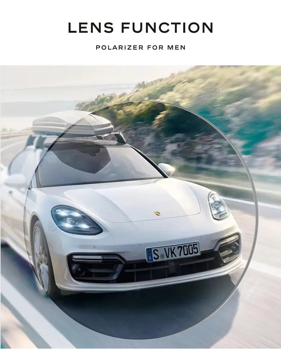 CAPONI HD Polarized Men Sunglasses Outdoor High Quality Acetate Driver Sun Glasses UV400 Protect Outdoor Square Shade CP23009 - Suncollections