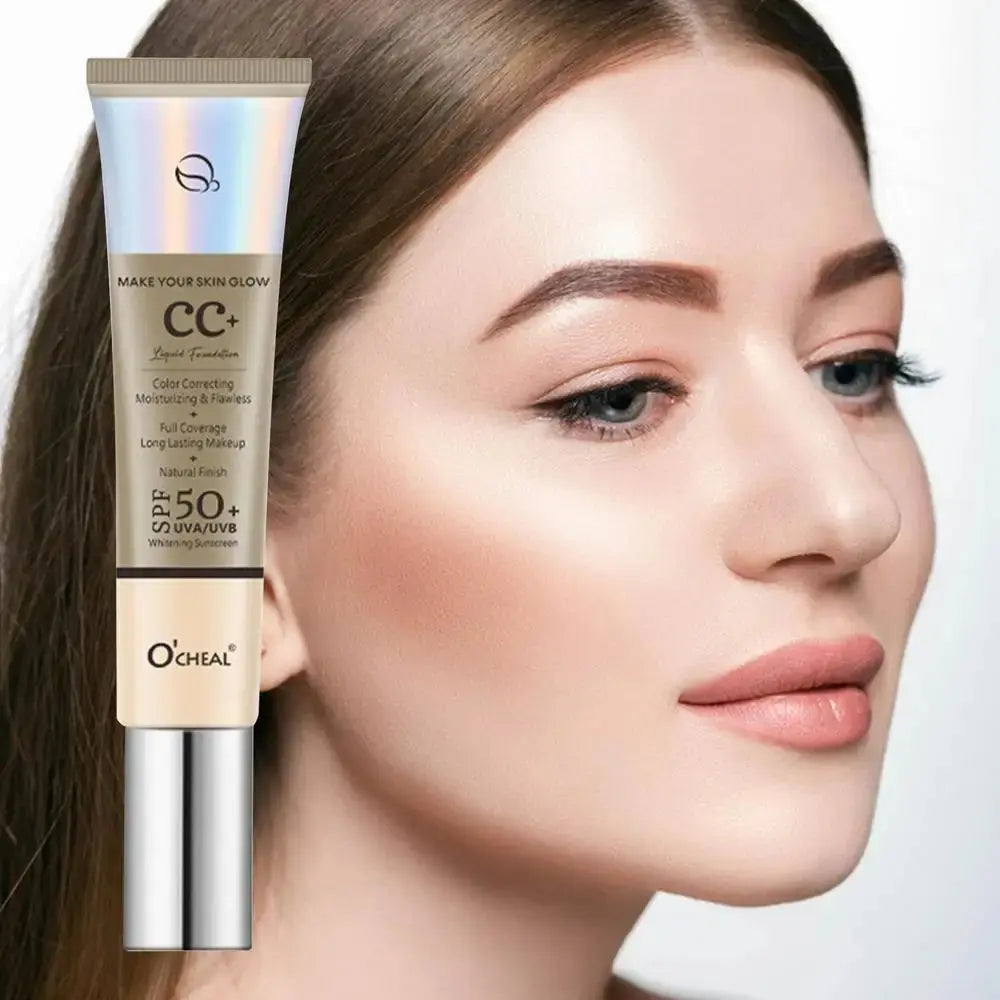 CC Cream With SPF 50 Color Correcting Cream SPF 50 Sunscreen Full Coverage Foundation Lightweight Foundation Moisturizing - Suncollections