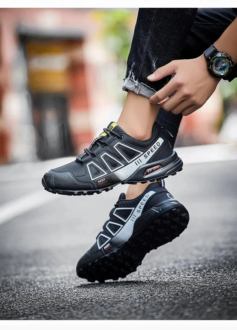 Men‘s Waterproof Hiking Shoes Outdoor Trainers Lace-up Climbing Shoes Women Trekking Sneakers Anti-slip Hunting Tactical Sneaker Suncollections