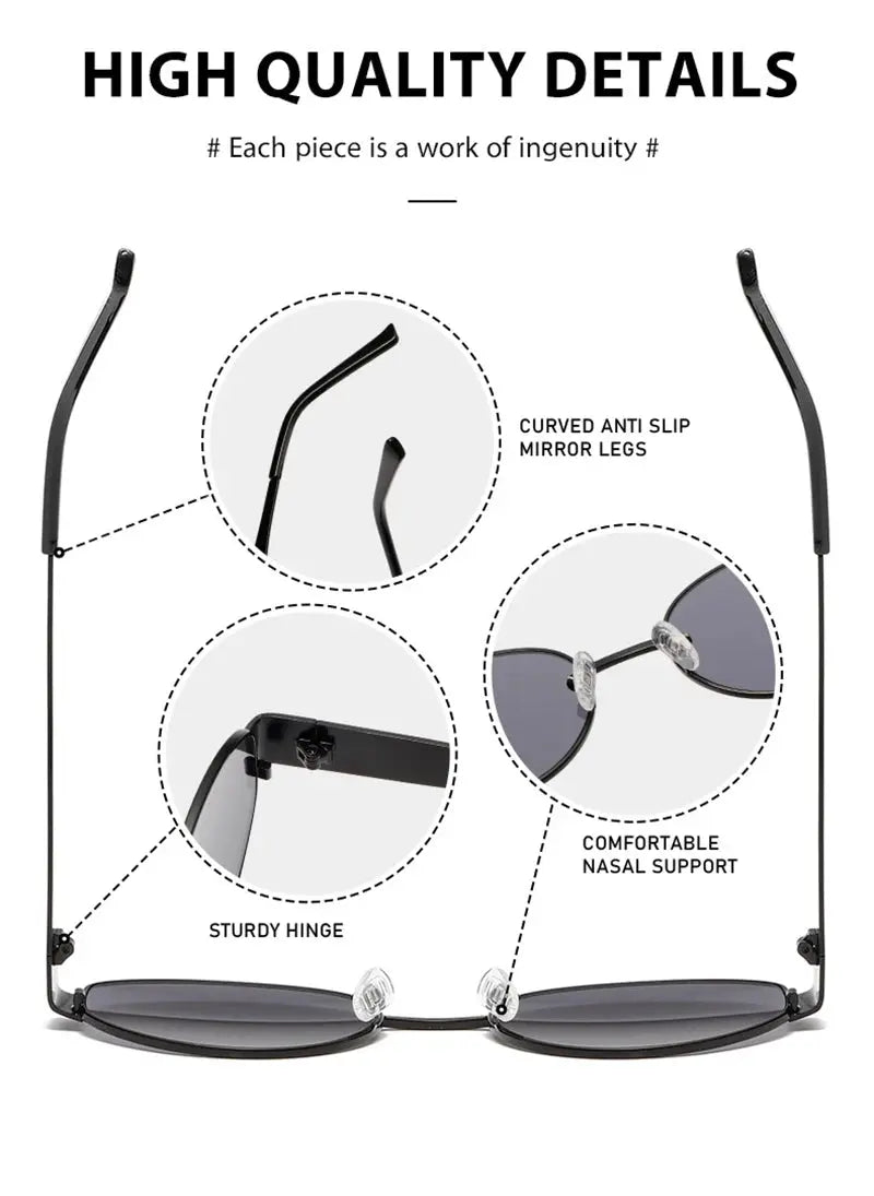 Retro Small Oval Sunglasses Men Women Luxury Metal Round Sun Glasses Male Classic Casual Driving Shades - Suncollections