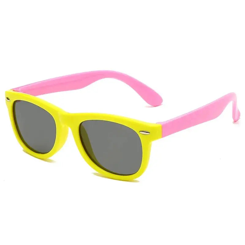 Kids Silicone Round Sunglasses Classic UV400 Eyewear for Boys Girls Computer Goggles Children Sunglasses UV Protection Eyewear - Suncollections