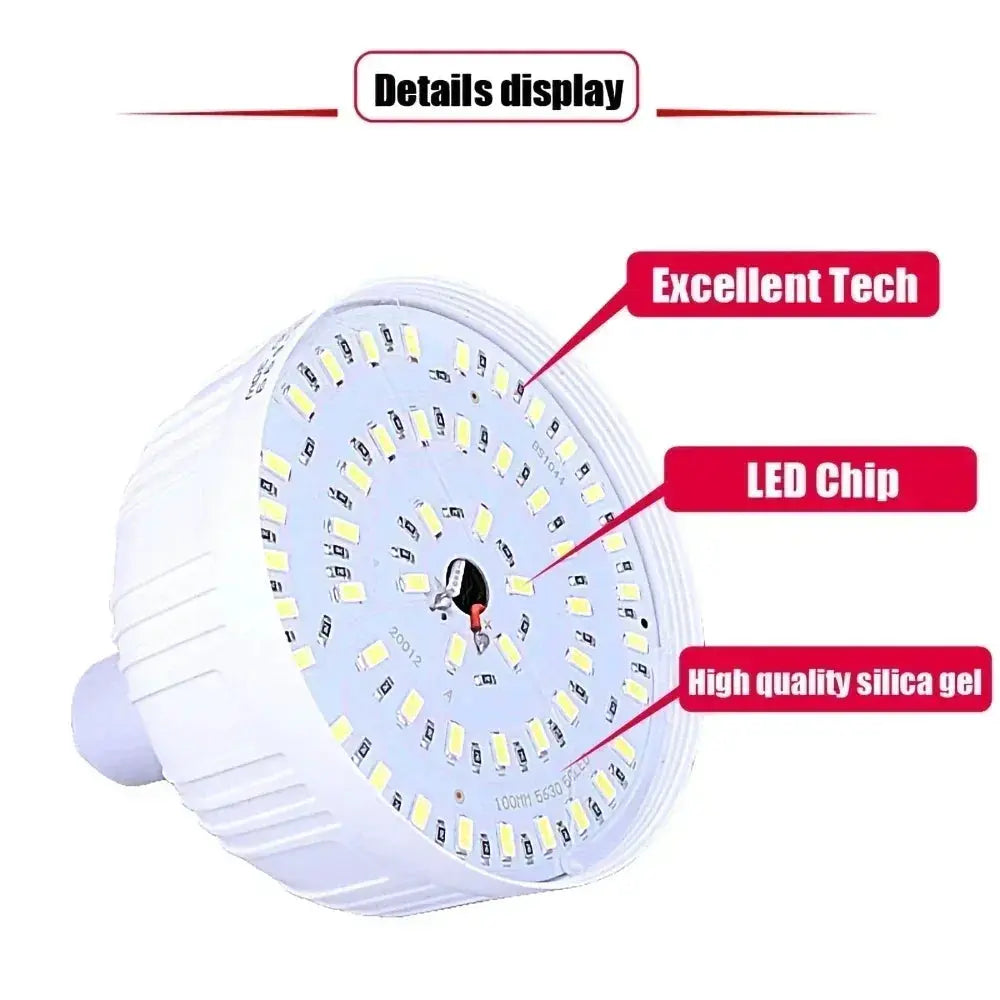 100-500W Rechargeable Portable LED Emergency Lights Outdoor Portable Lanterns Hanging Camping Energy Saving Bulb for Garden Tent - Suncollections