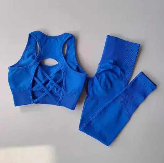 2PCS Sports Bra Women's Set Professional Fitness Tank Top Bra - Suncollections