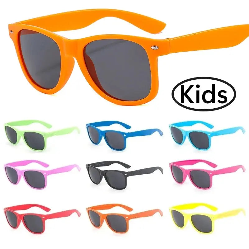 12 Colors Trendy New Children Sunglasses Fashion Square Outdoor Goggle Shades for Kids Boys Girls UV Preotection Sun Glasses - Suncollections