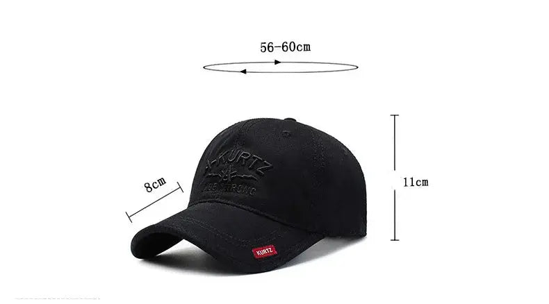 Spring New Baseball Cap Men's Korean Version Trendy Cap Outdoor Embroidery Sunhat Women's Sunscreen Cap Red Label Small A - Suncollections