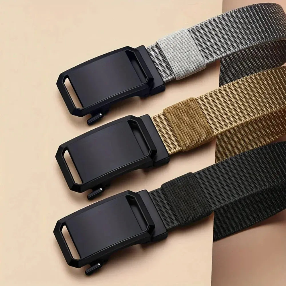 New Automatic Buckle Belt, Canvas Tactical Workwear - Suncollections