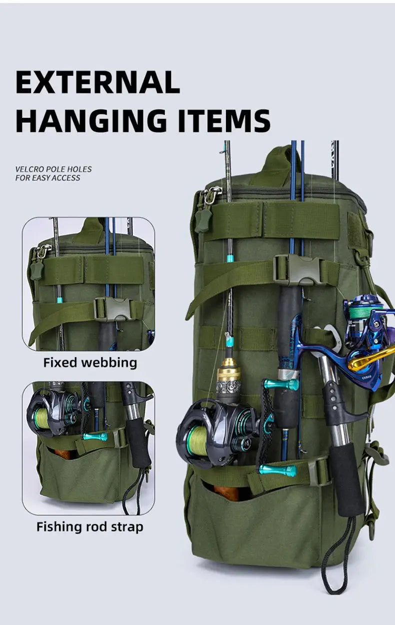 Fishing Backpack Tackle Bag with Rod Holders - Suncollections