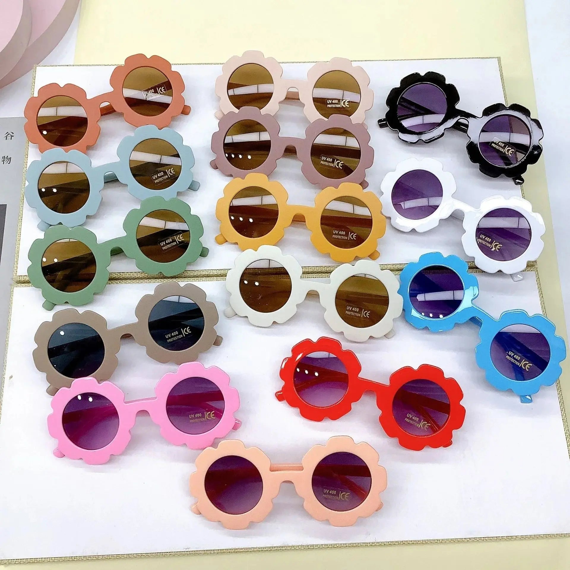 2023 new cute children's frosted glasses  color series baby sunglasses - Suncollections