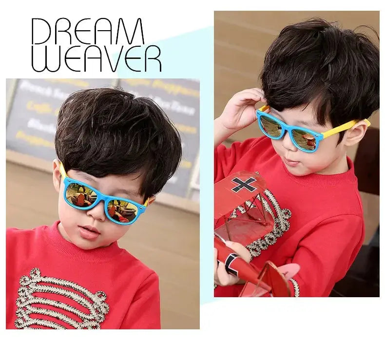New Polarized Kids Sunglasses TR90 Silicone Boys Girls Sun Glasses Children Baby Outdoors Goggle Shades Eyewear UV400 Age 3-12 - Suncollections