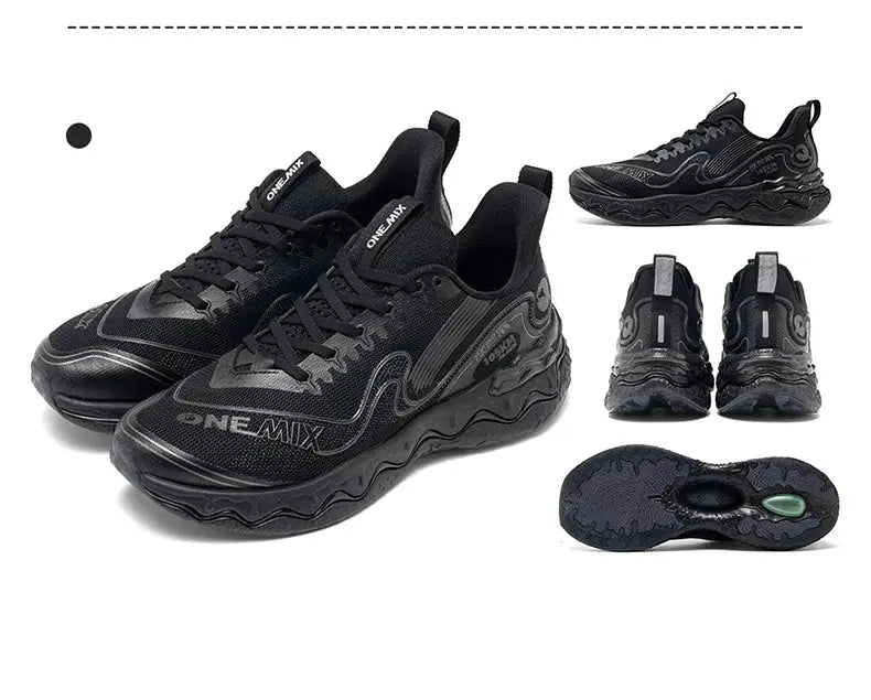 ONEMIX New Running Shoes for Men Road Marathon Outdoor Training Shoes Elastic Training Shoes Cushioning Casual Tennis Sneakers Suncollections