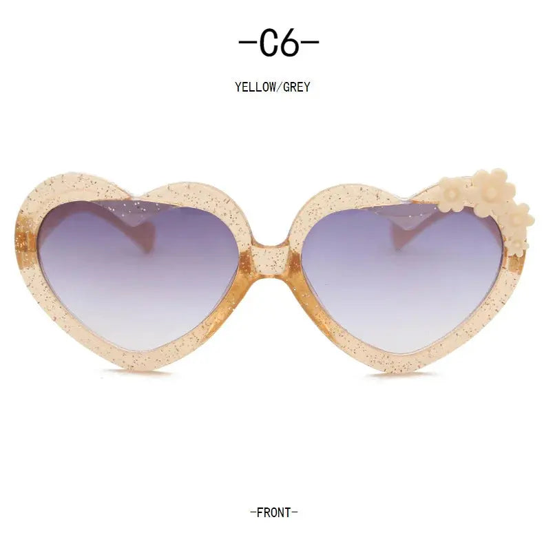 Girls Boys Cute Cartoon Flower Sunglasses Outdoor Sun Protection Children Lovely Vintage Glasses Protection Classic Kids Eyewear - Suncollections