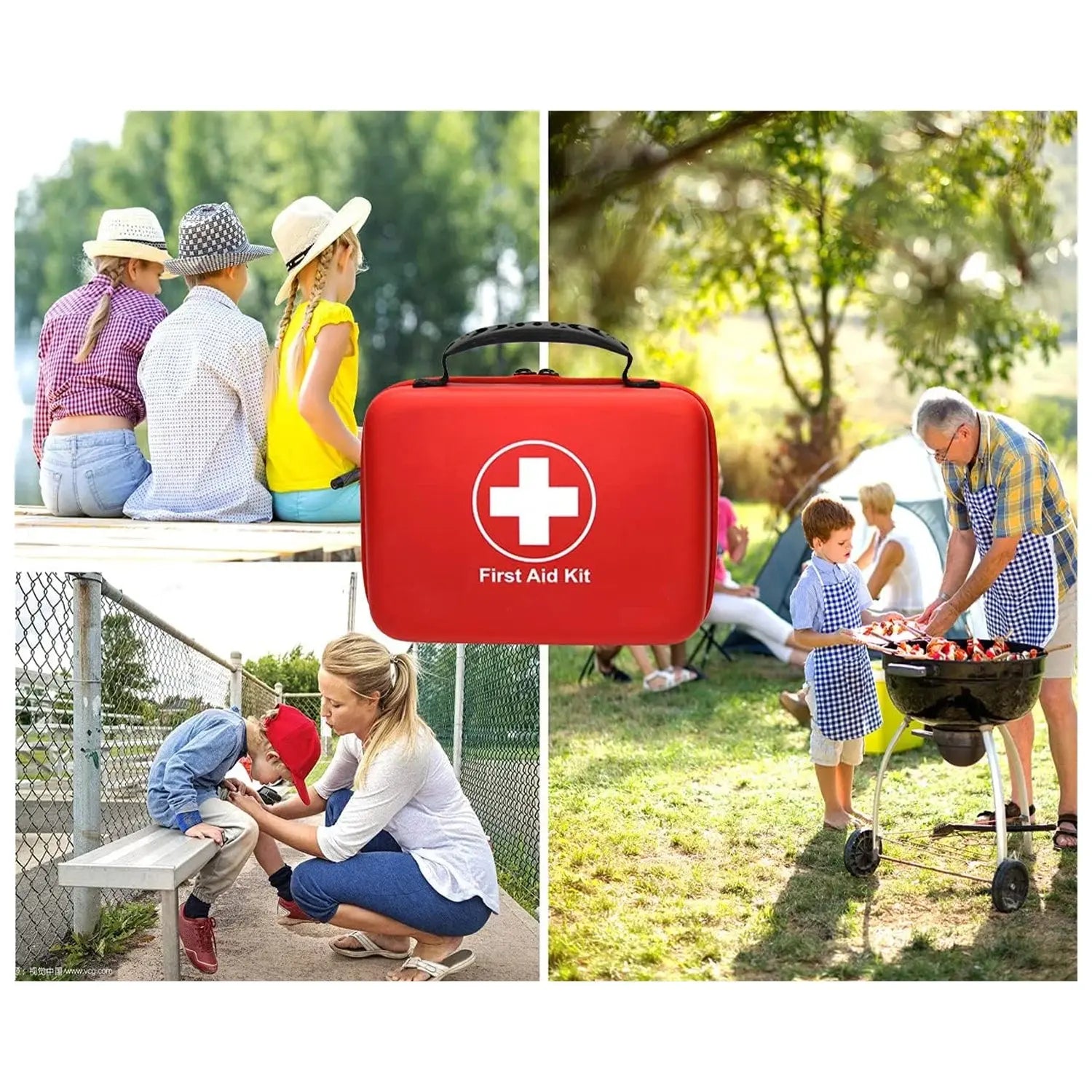 Waterproof PU First Aid Bag Empty for Outdoor Travel Car Home Emergency Survival Kit Household Camping Small Medical Box Travel - Suncollections