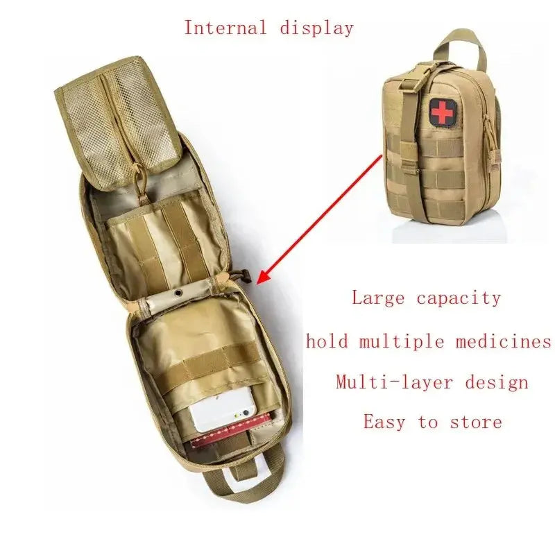 Tactical First Aid Kits Medical Bag Emergency Outdoor Hunting Car Camping Molle Survival Tool EDC Pouch Organizer - Suncollections