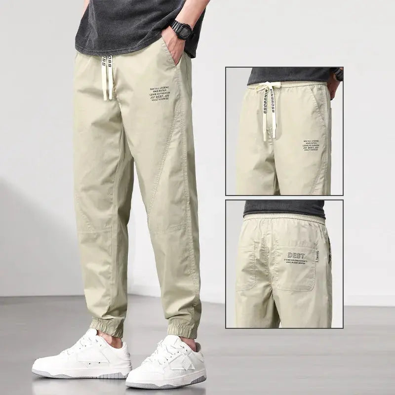 Spring Summer New Style Elastic Waist Casual Pants for Men Suncollections