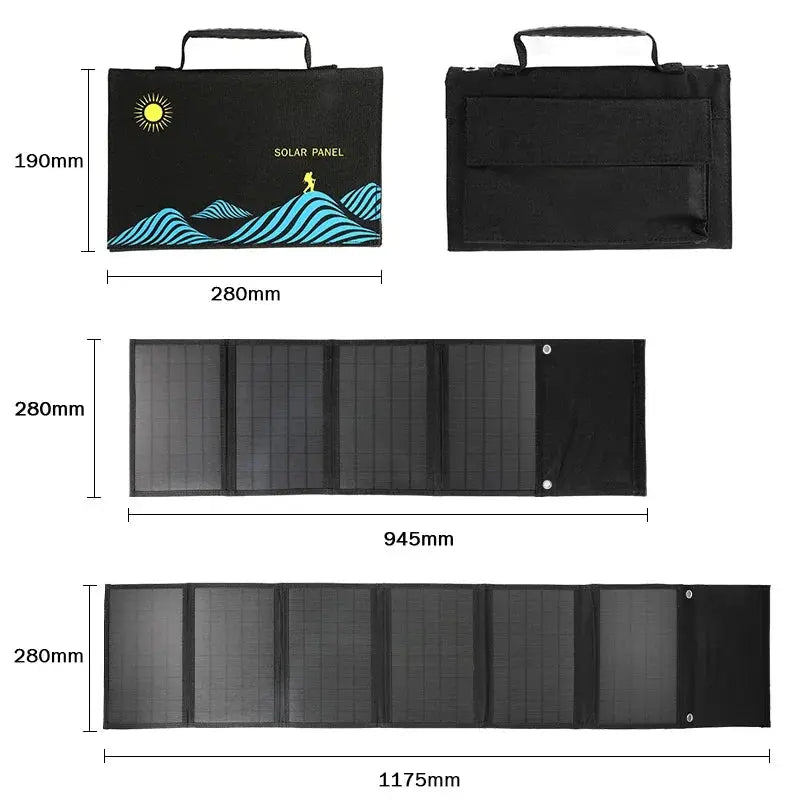 1000W Solar Folding Panel Portable Bag - Suncollections