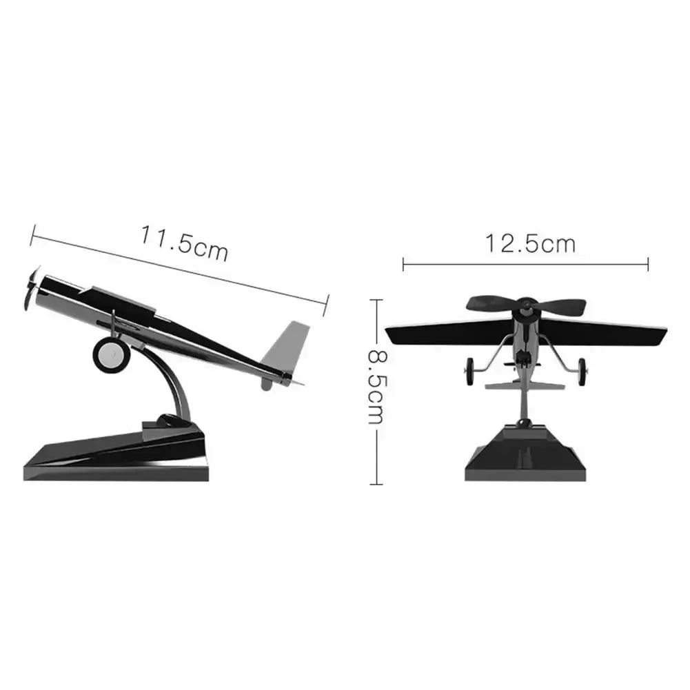 Aircraft Model with Propeller Solar Powered Sunlight Resistant Miniature Plane Model Car Ornament for Vehicle - Suncollections