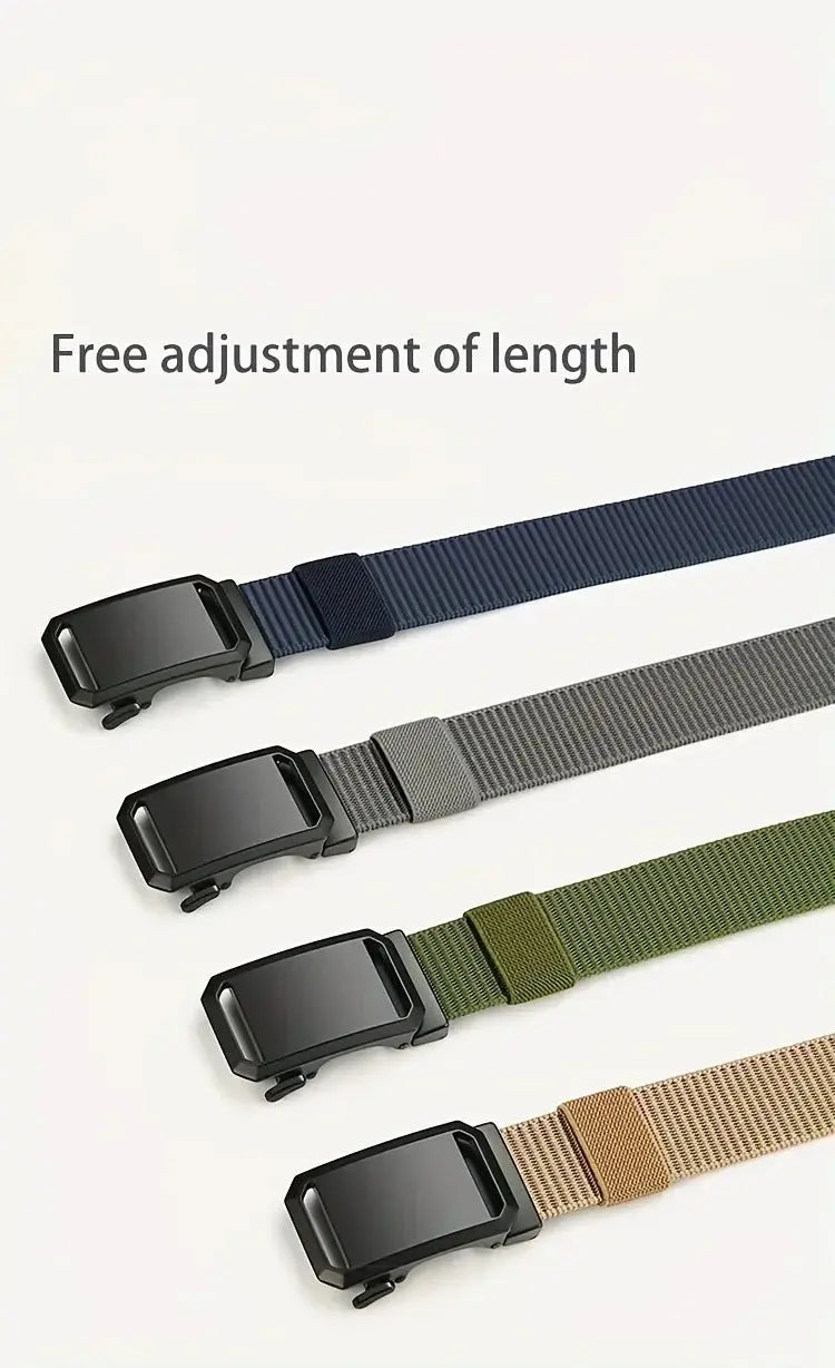 New Automatic Buckle Belt, Canvas Tactical Workwear - Suncollections