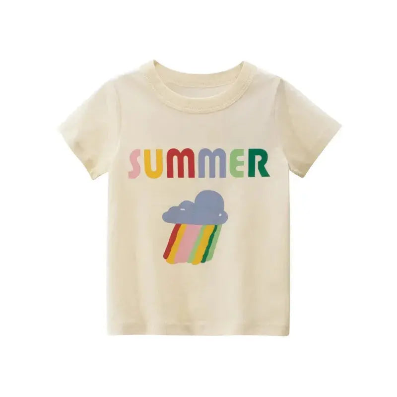 2-8T Toddler Kid Baby Boys Girls Clothes Summer Cotton T Shirt Short Sleeve Graffiti Print tshirt Children Top Infant Outfit - Suncollections