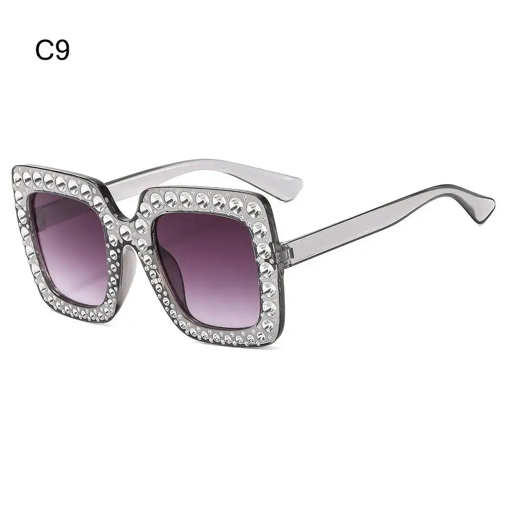 Luxury Children Fashion Sunglasses For Boys Girls Kids Sparkling Rhinestone Stylish Goggles Square Sun Glasses Decorative UV400 - Suncollections