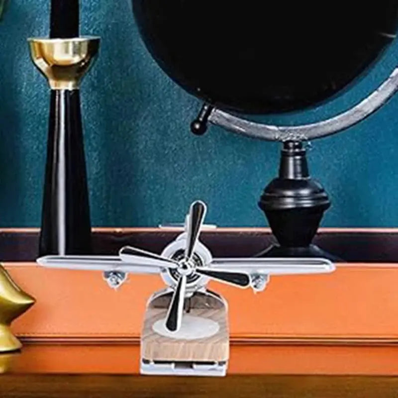 Solar Powered Rotating Aircraft Desktop Aircraft Decoration Interior Decoration Car Decoration Children's Birthday Gift-A22G - Suncollections