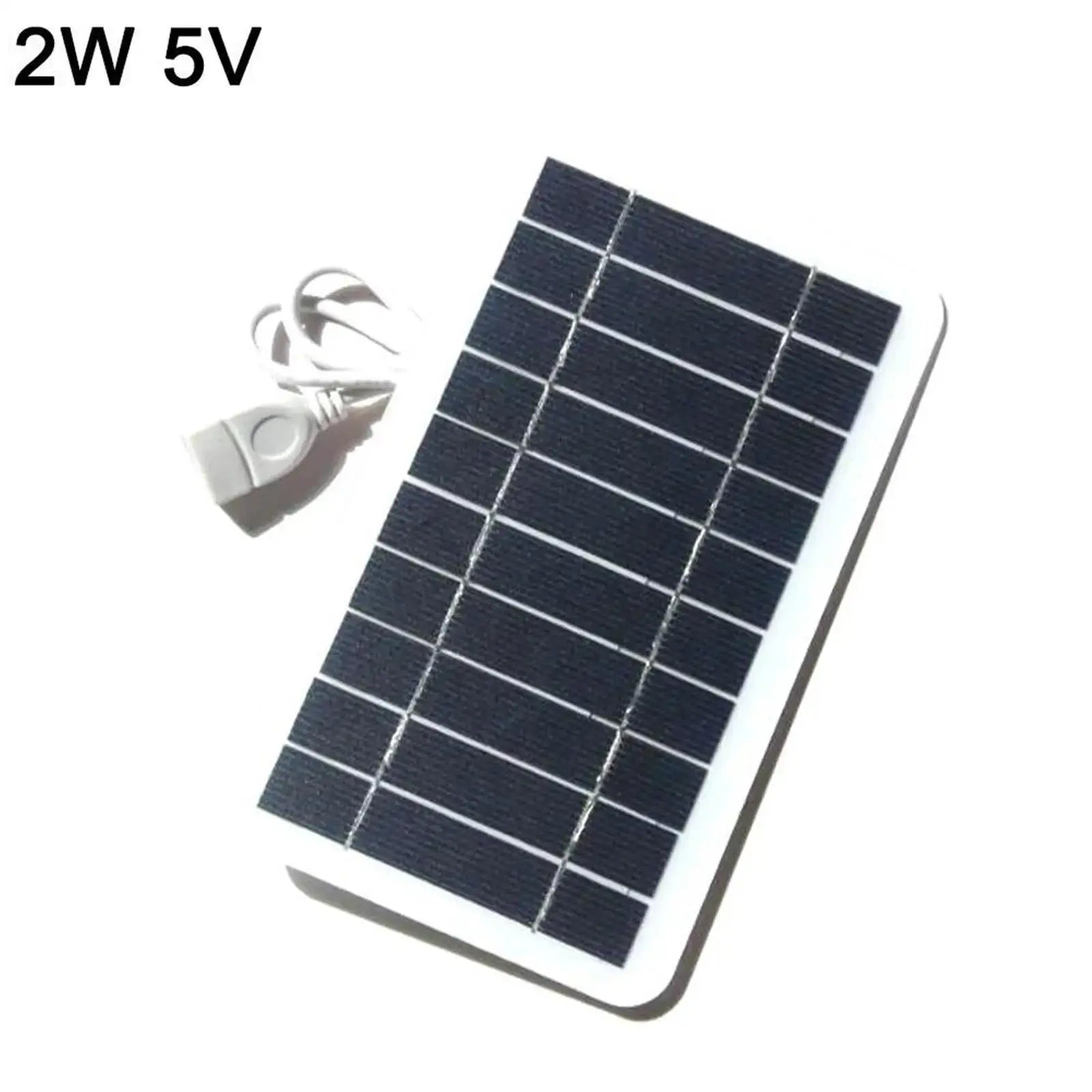 Portable Solar Panel 5V 2W Solar Plate With USB Safe Charge Stabilize Battery Charger For Power Bank Phone Outdoor Camping Home - Suncollections