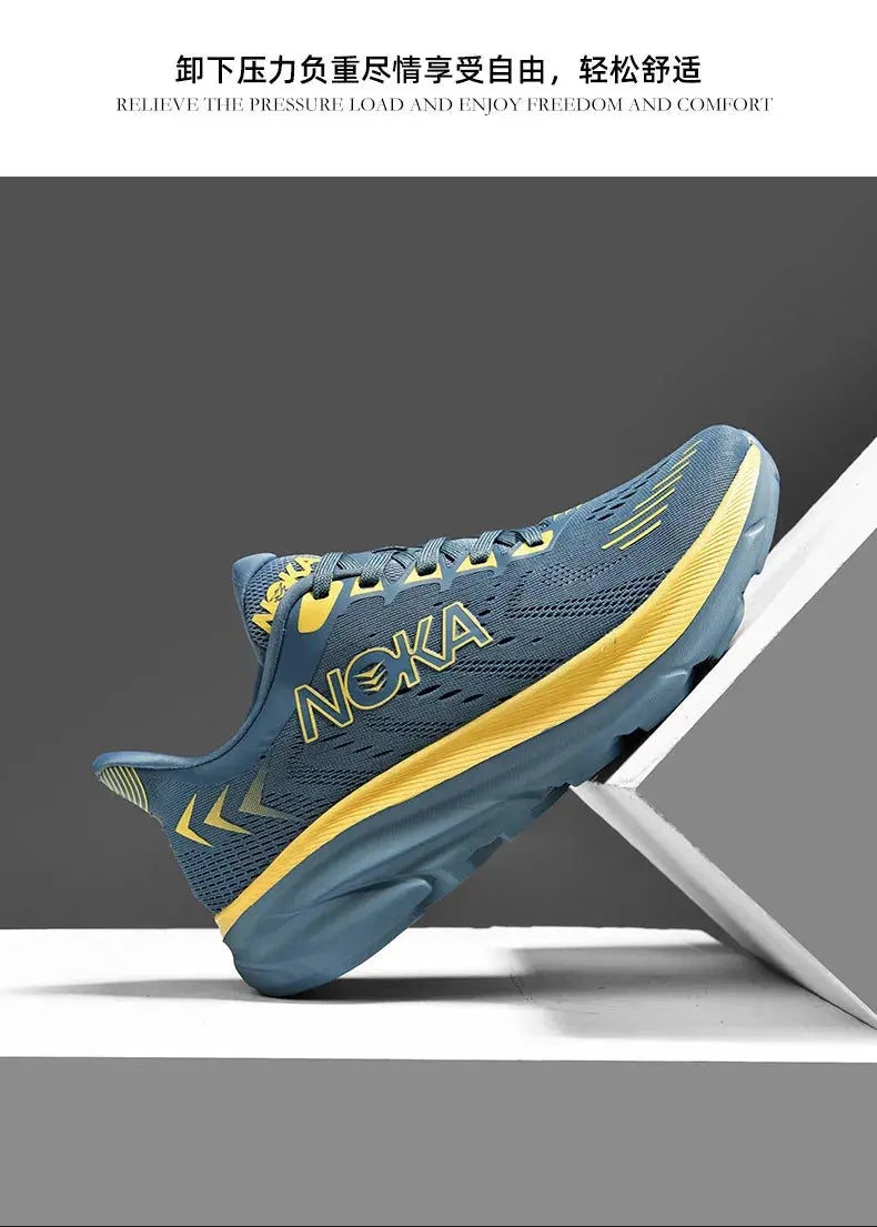 Marathon Carbon Plate Air Cushion Men Sports Running Shoes Breathable Lightweight Women's Comfortable Athletic Nonskid Sneakers Suncollections