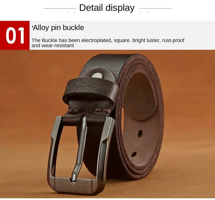 Belt men's genuine leather, genuine cowhide - Suncollections
