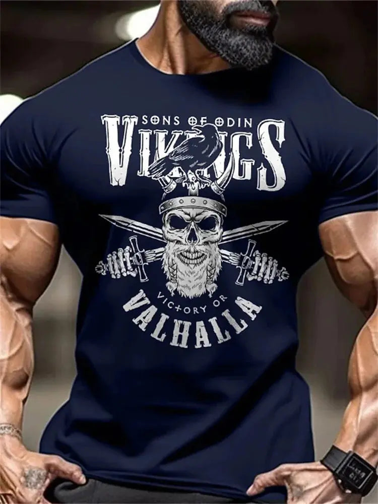 New Men's Fitness T-Shirt Fierce Gym Sports Short-Sleeved Top Quick-Dry Round Neck T-Shirt Fitness Competition Training Clothes - Suncollections