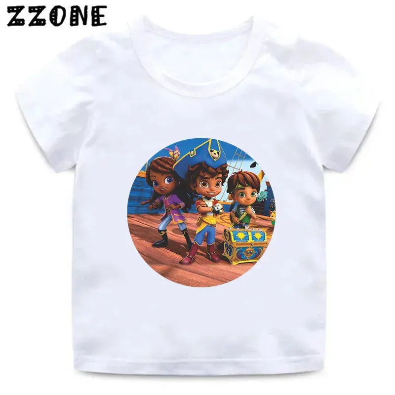 Hot Sale Santiago of The Seas Print Cartoon Kids T-Shirts Funny Girls Clothes Baby Boys T shirt Summer Children Tops,ooo5877 - Suncollections