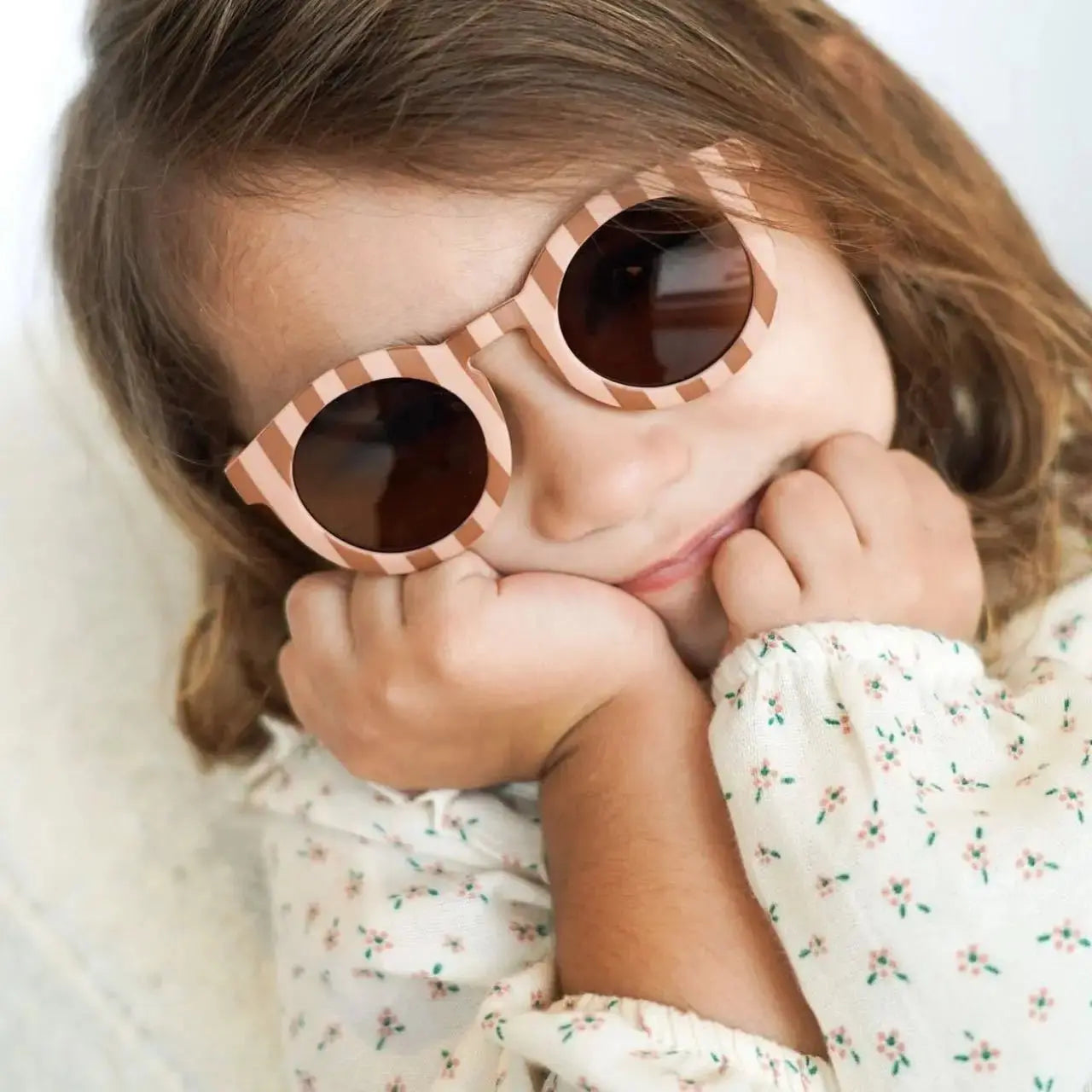 New Arrival 2-10 Years Kids Cute Round Sunglasses Boys Girls Baby Lattice Outdoor Children Fashion Cat Eye White Pink Shades - Suncollections