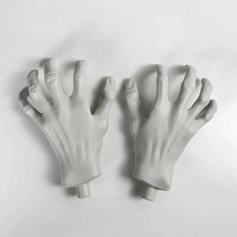 2Pcs Halloween Fake Skeleton Hands Plastic Human Hand Halloween Party Home Indoor Outdoor Decoration Haunted House Horror Props Suncollections