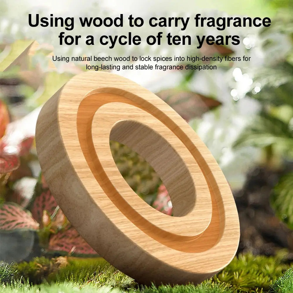 Solar Rotating Helicopter Aromatherapy Car Air Freshener Alloy + Abs Wooden Aromatherapy Machine Car Aromatherapy Aircraft - Suncollections