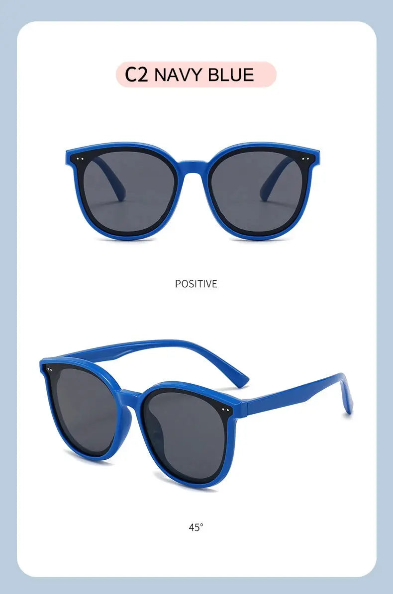 3-12 Years Kids Polarized Sunglasses Boys' Cool Girls Soft TPEE Frame Cat Eye Design Fashion Sun UV400 Protection Oval Glasses - Suncollections