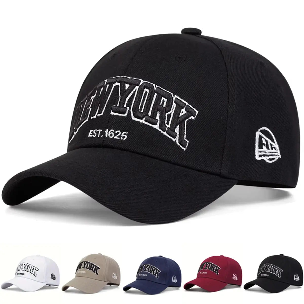 Unisex NEWYORK Letter Embroidery Baseball Caps Spring Autumn Outdoor Sunscreen Hat Adjustable Casual Trucker Hats - Suncollections