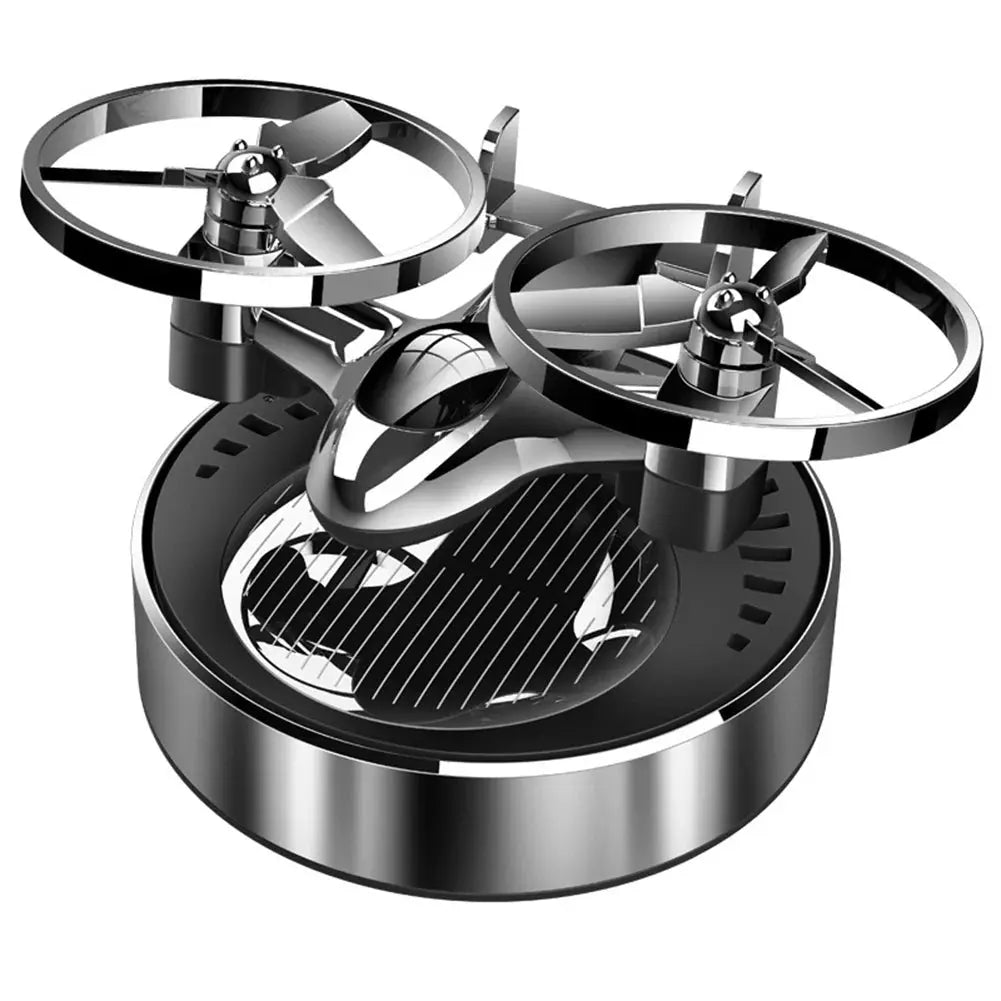 Solar Aircraft Car Decoration Ornaments Solar Powered Rotation Helicopter Car Energy Air Freshener Fragrance Diffuser - Suncollections