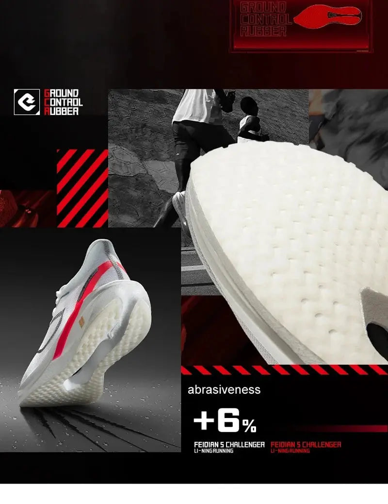 Li-Ning Women FEIDIAN 5 CHALLENGER Racing Running Shoes CARBON-FIBER PLATE BOOM Cushion Sport Shoes Breathable Sneakers ARMV002 Suncollections