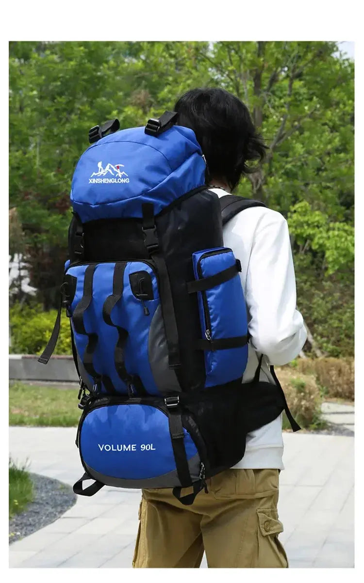 90L Waterproof Hiking Camping Backpack Trekking Bag Rucksack Large Capacity Travel Outdoor Sports Bags Camping Equipments - Suncollections