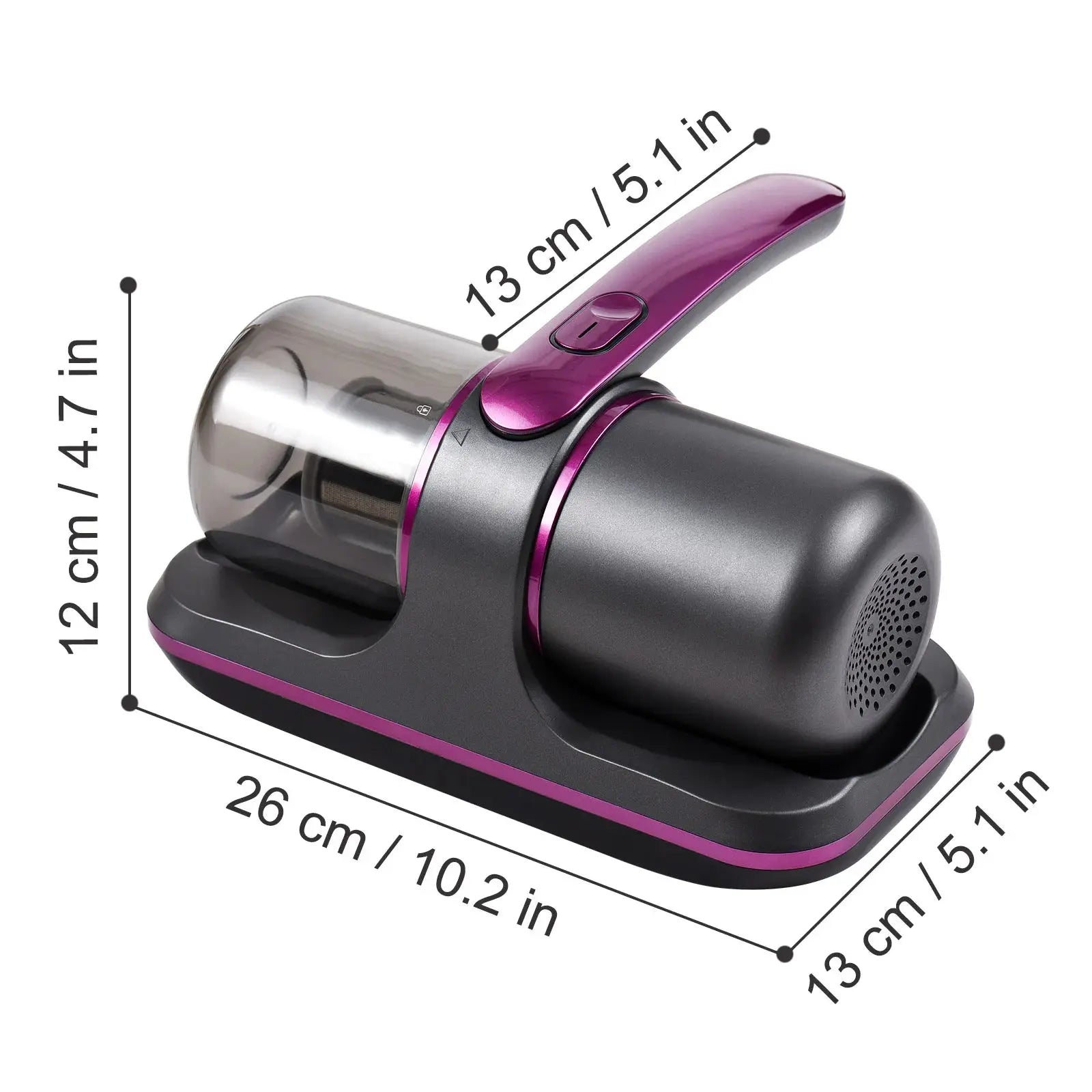 Compact Mattress Vacuum Cleaner 100W Handheld Cordless UV Bed Vacuum Cleaner 8000Pa Strong Suction 2 Speeds Adjustable for Clean Suncollections