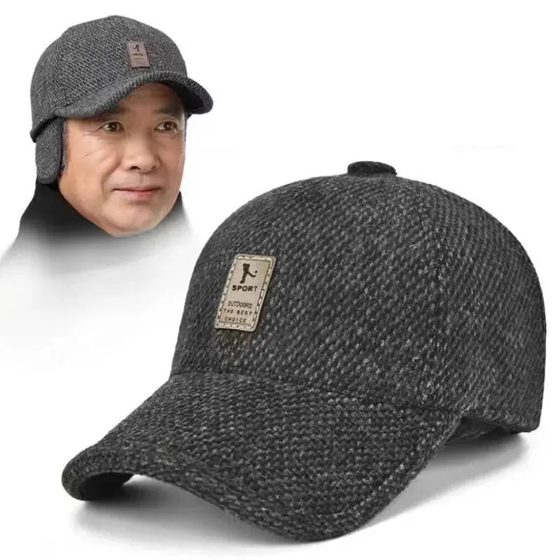 Cotton Hat Men's Hat Autumn And Winter Middle-Aged Dad Cloth Hat Single Old Man Windshield Baseball Hat Sun Hat - Suncollections