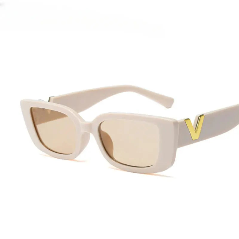 Fashion Cat Eye Sunglasses Luxury V Sun Glasses For Ladies Classic Rectangle Driving Eyewear UV400 - Suncollections