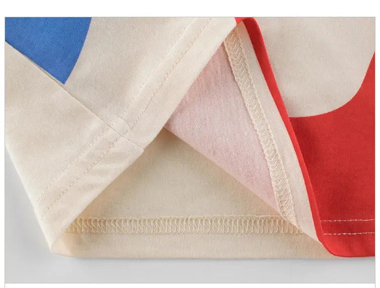 2-8T Toddler Kid Baby Boys Girls Clothes Summer Cotton T Shirt Short Sleeve Graffiti Print tshirt Children Top Infant Outfit - Suncollections