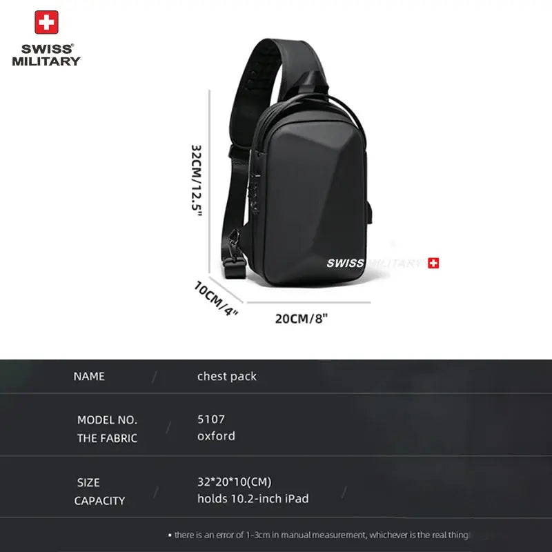 Swiss Military Brand Laptop Backpack Anti-theft Waterproof Casual Backpack USB Charging Men Business Travel Bag Backpack Mochila - Suncollections