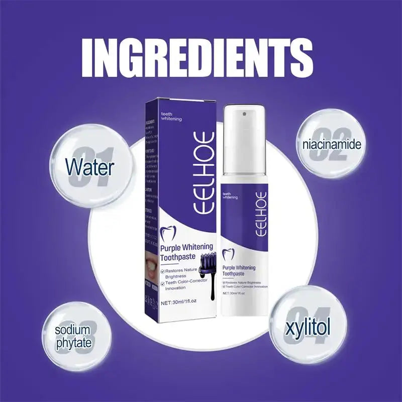 Teeth Cleansing Whitening Toothpaste Whiten Gel Whitener Bleach Removes Stains - Suncollections