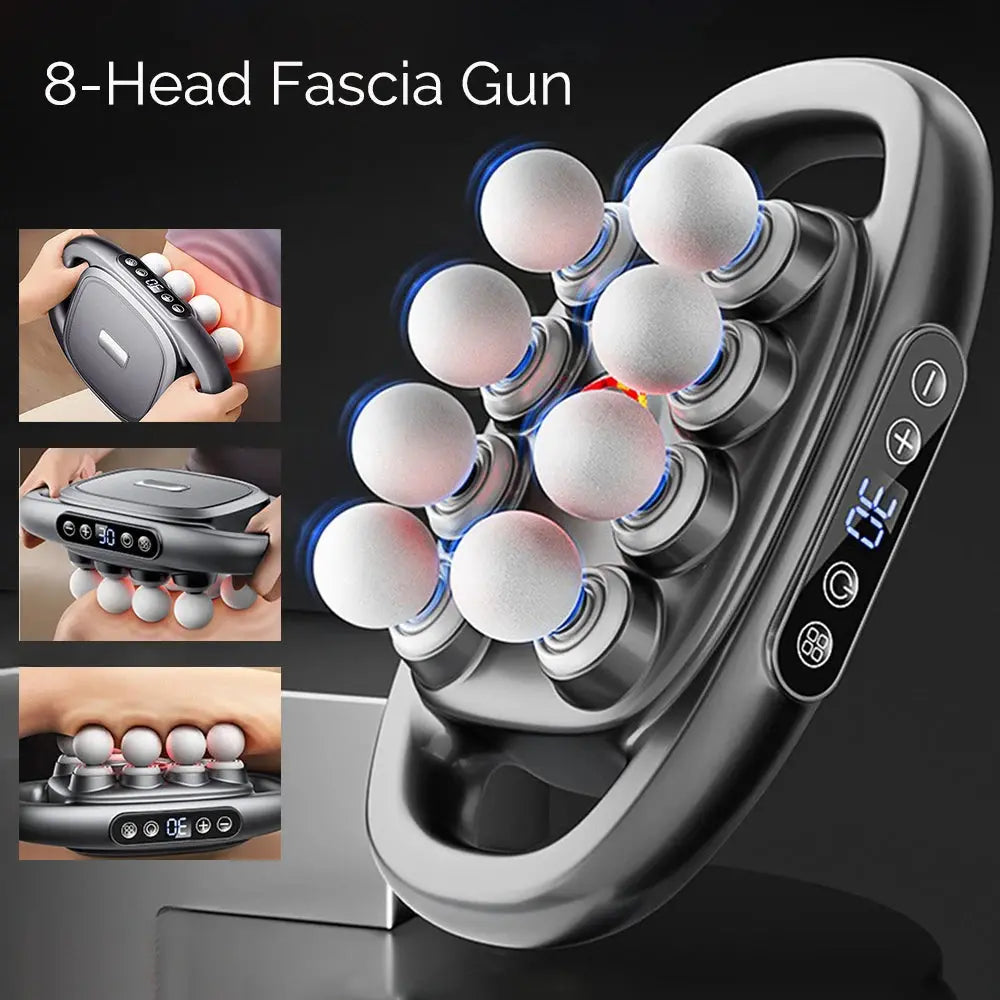 8-Head Fascia Gun High-Frequency Vibration - Suncollections