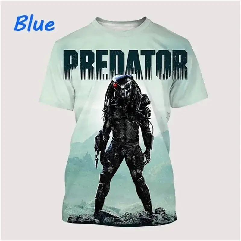 Predator Graphic T Shirt For Men Fashion Streetwear Hip Hop 3d Printed Horror Movie Alien T-shirt Summer Casual Womens Clothing - Suncollections